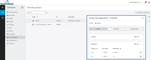 Firewall nas VMs Nuvion
