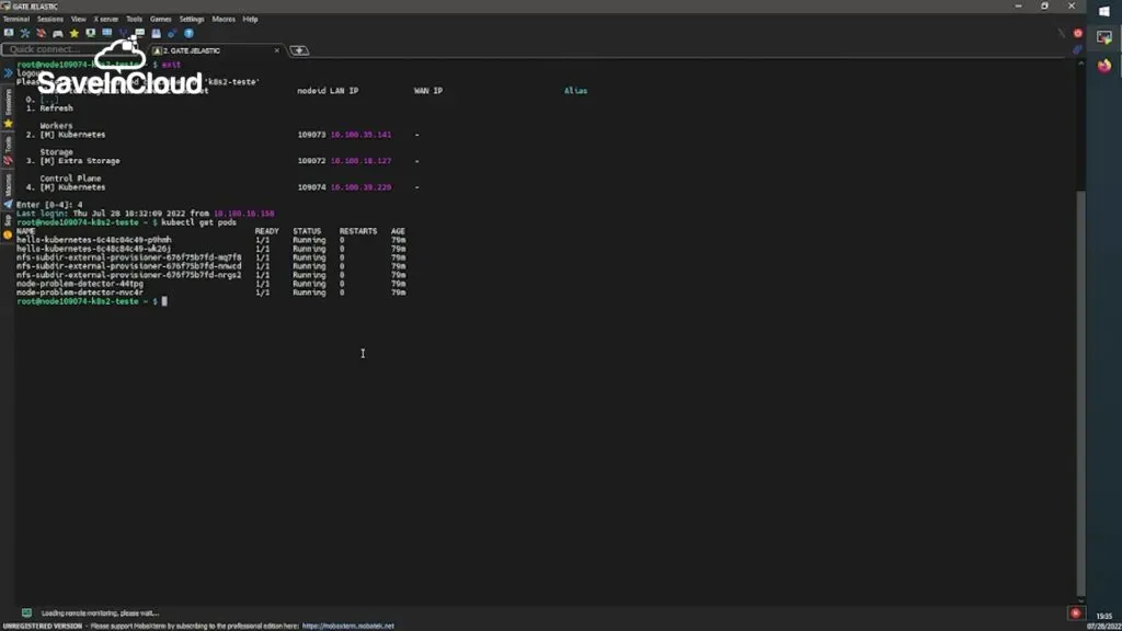 Pods que estão rodando no Kubernetes