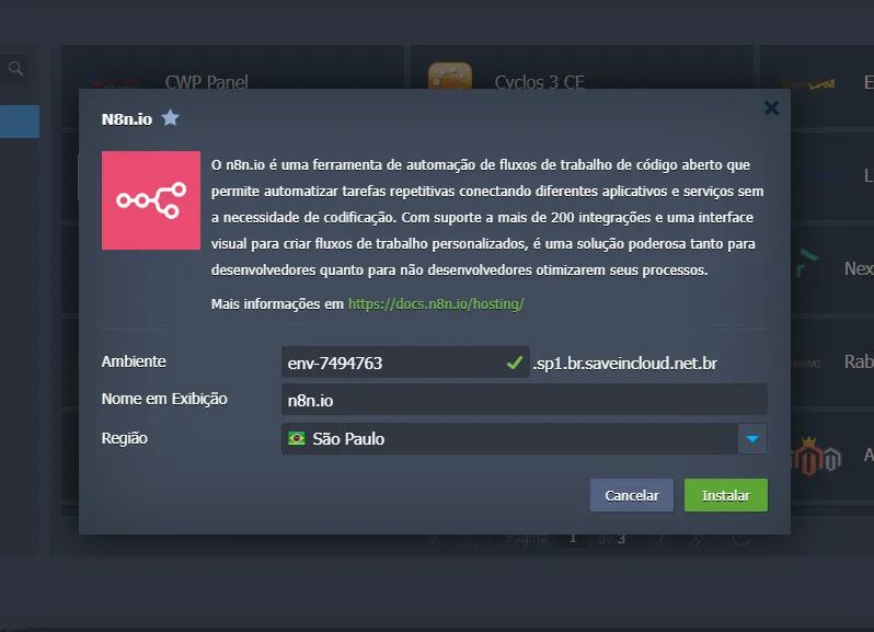 Customizações do ambiente