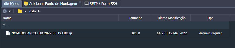 diretório /data